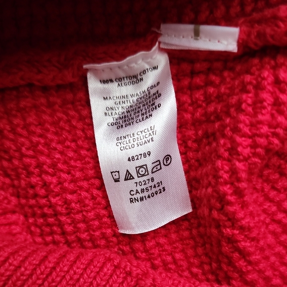 LOFT Vibrant Red Crew Neck Sweater - Picture 6 of 6
